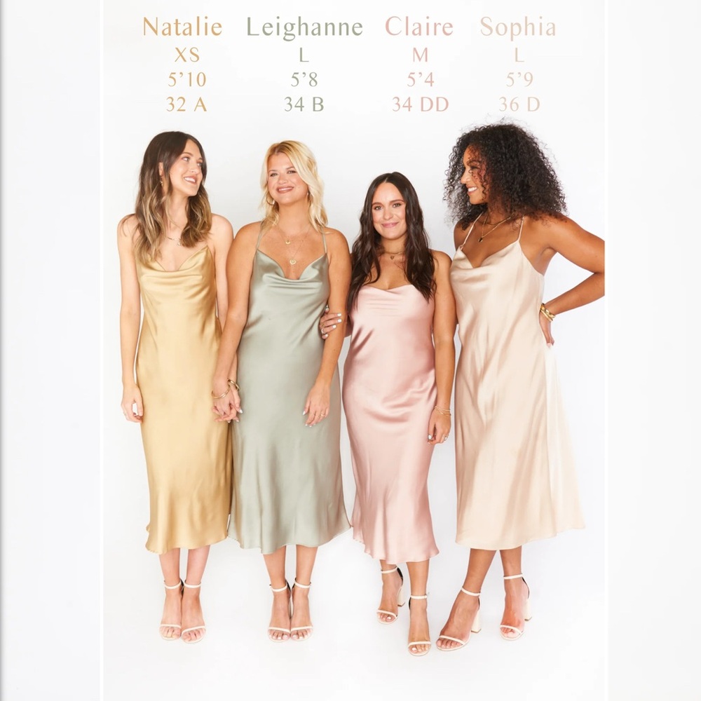 Champagne Luxe Satin Bridesmaid Dress